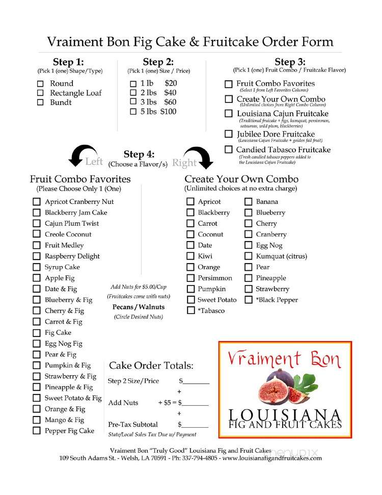 Louisiana Fig and Fruitcakes - Morgan City, LA