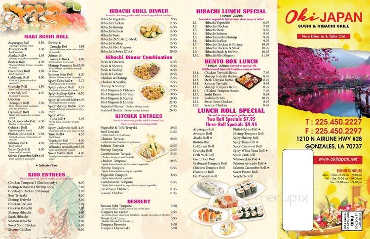 Oki Japan Sushi & Hibatchi Grill - Gonzales, LA