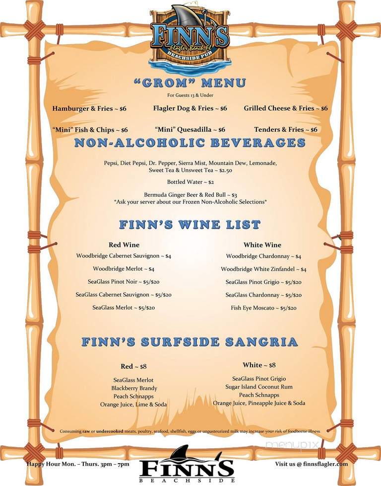 Finn's Beachside  Pub - Flagler Beach, FL