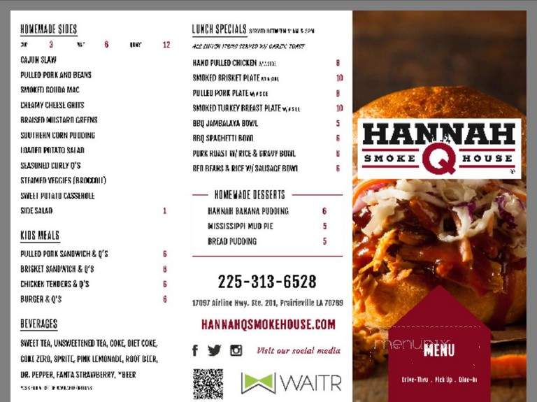 Hannah Q Smokehouse - Prairieville, LA