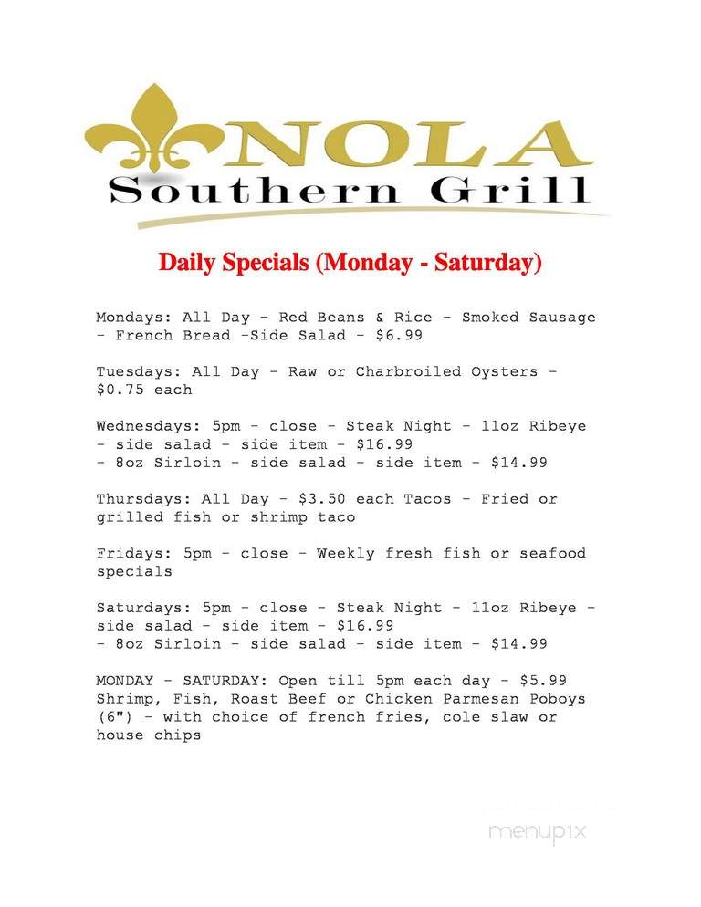 NOLA Southern Grill - Slidell, LA