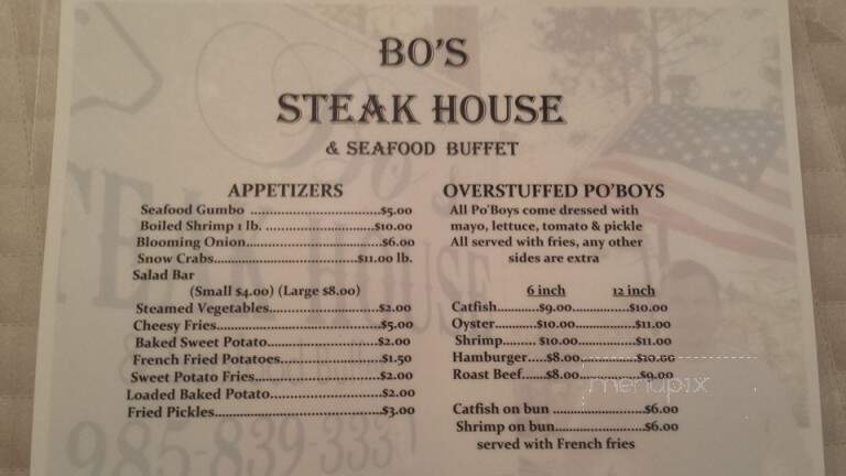 Bo's Steakhouse and Seafood Buffet - Franklinton, LA