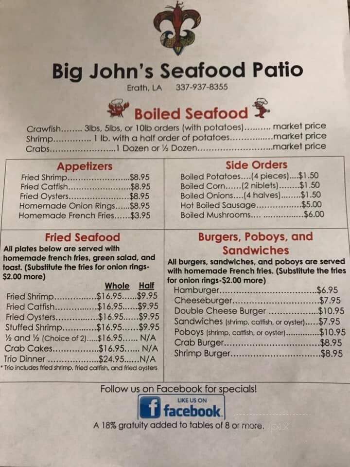 Big John's Seafood Patio - Erath, LA