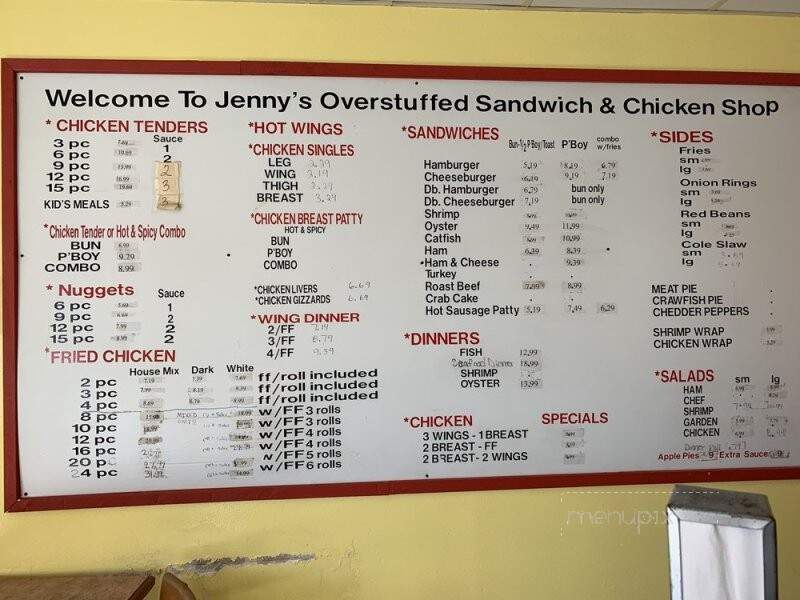 Jenny's Overstuffed Po Boy's - Gramercy, LA