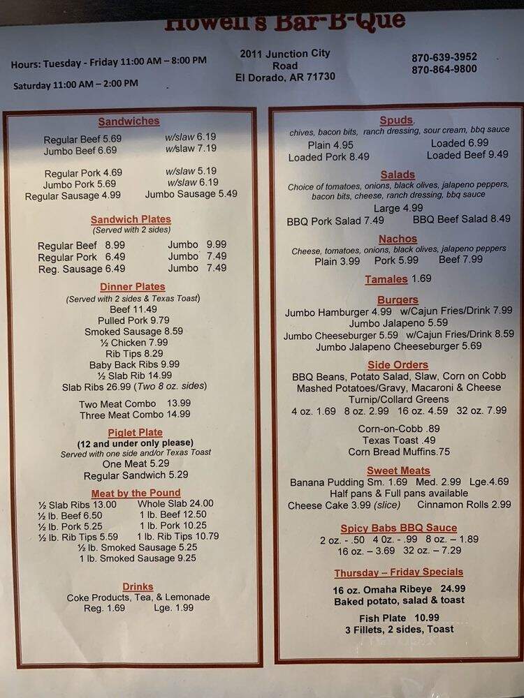 Howell's BBQ - El Dorado, AR