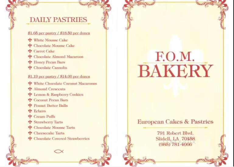 FOM Bakery & Catering - Slidell, LA