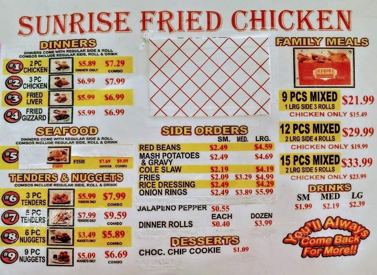 Sunrise Fried Chicken - Houma, LA