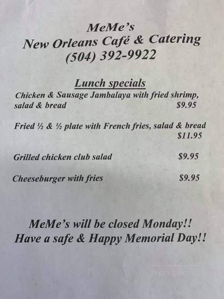 Meme's New Orleans Cafe - Belle Chasse, LA