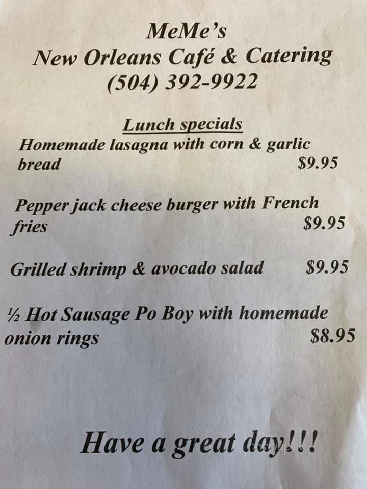 Meme's New Orleans Cafe - Belle Chasse, LA