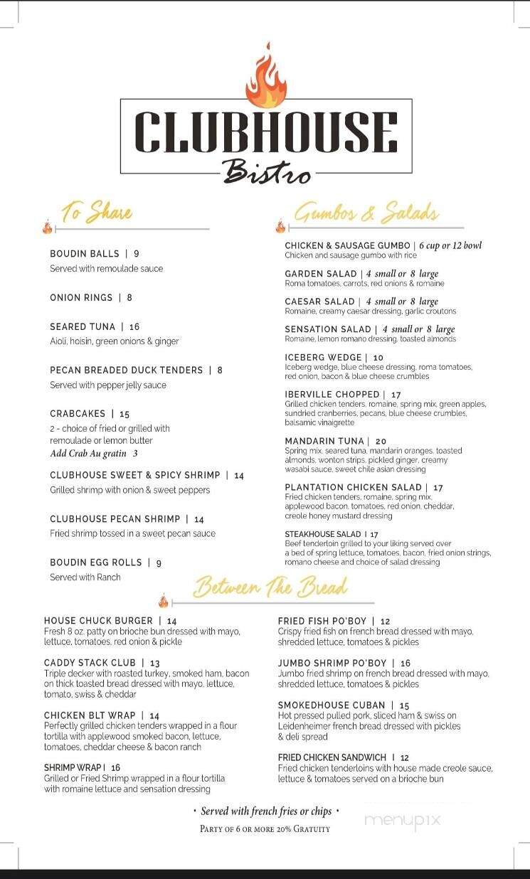 Clubhouse Bistro - Plaquemine, LA