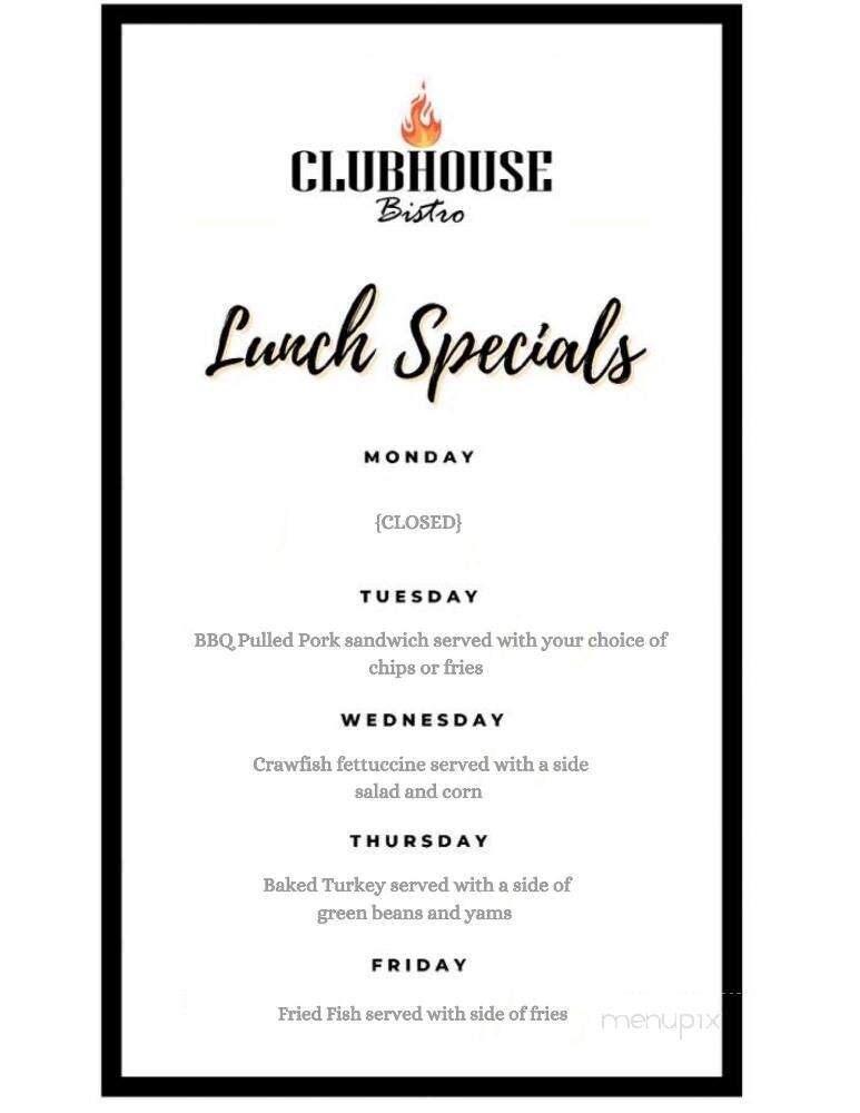 Clubhouse Bistro - Plaquemine, LA