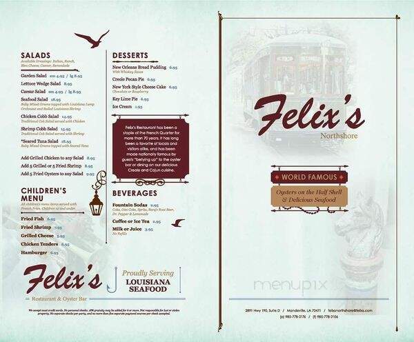 Felix's Restaurant and Oyster Bar - Mandeville, LA