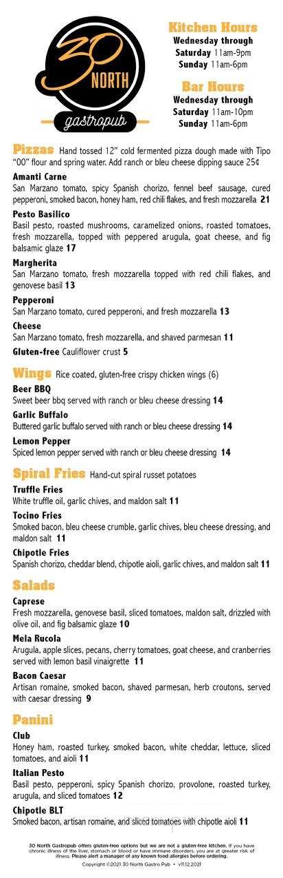 30 North Gastropub - Brenham, TX