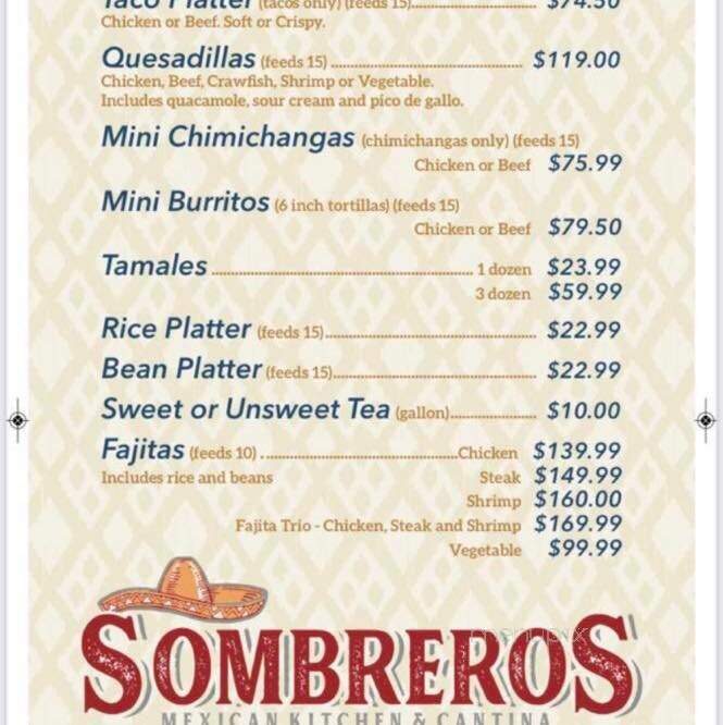 Sombreros Mexican Restaurant - Walker, LA