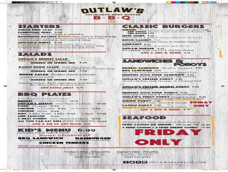 Outlaws Barbeque - Pineville, LA