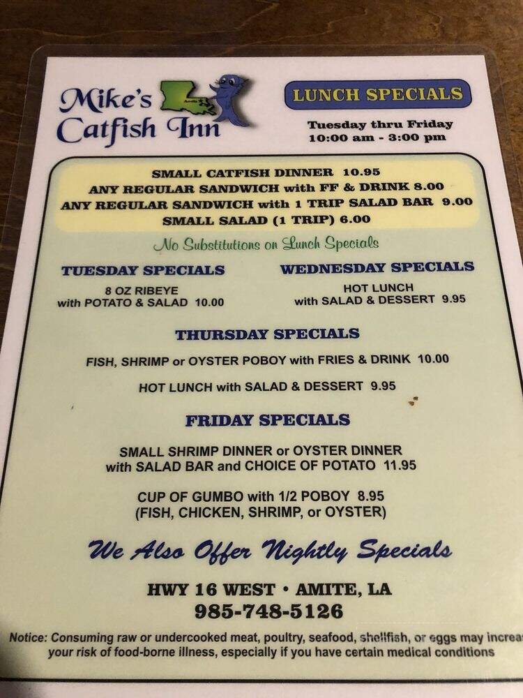 Mike's Catfish Inn - Amite, LA