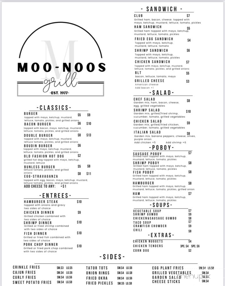 Moo-Noo's Grill - Erath, LA