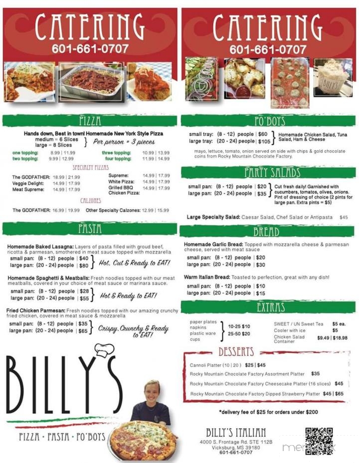 Billy's Italian Restaurant - Vicksburg, MS